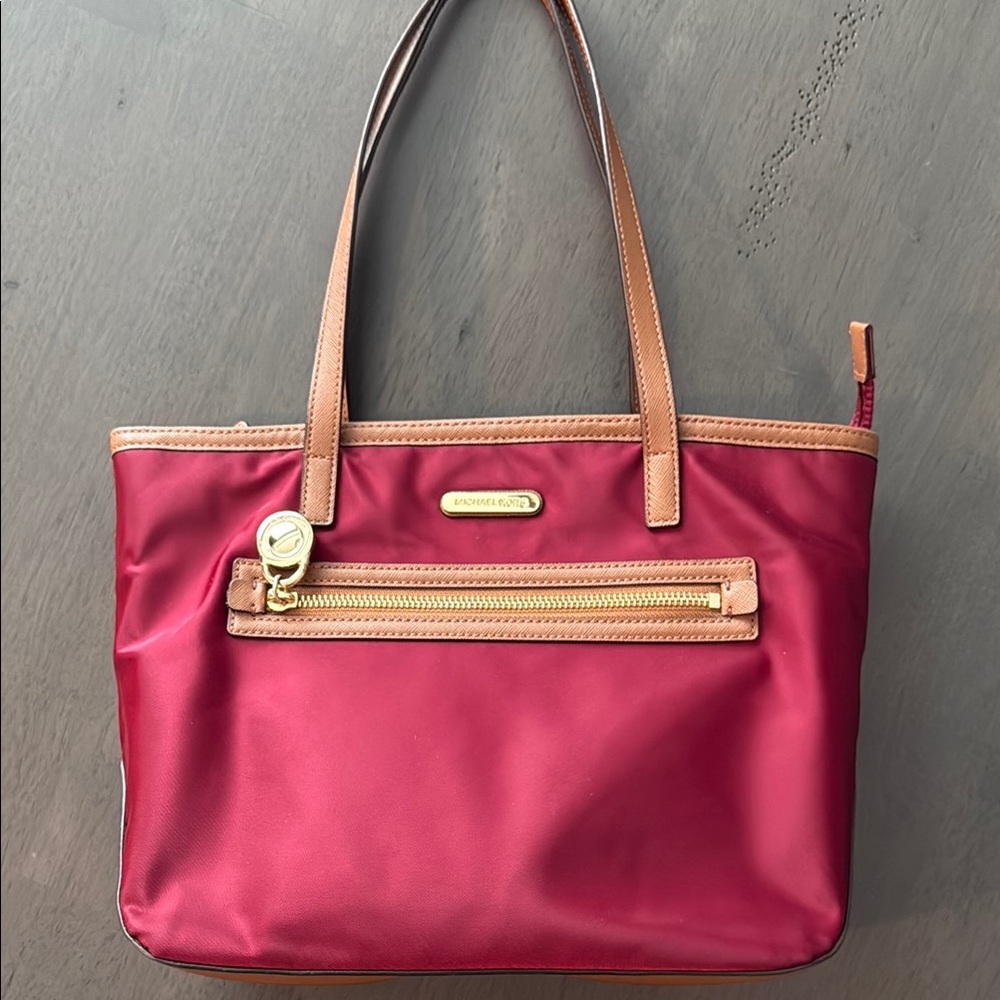 Michael Kors Red and Brown Bag with Classic Design